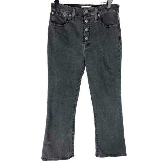 Madewell Cali Demi-Boot Jeans in Bellspring Wash: Button-Front Edition Size 30 - Picture 1 of 10